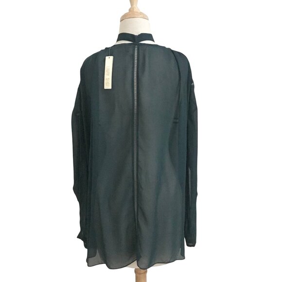 LAURA SIEGEL chiffon choker top NWT sz S - Picture 2 of 5